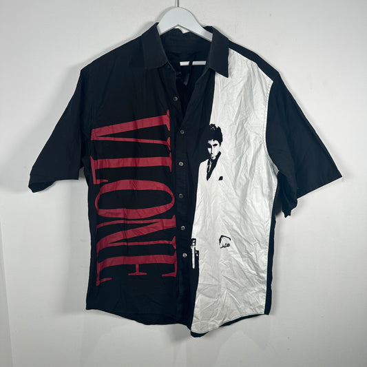Vlone 'Scarface' Grahpic Button-Up Shirt Size XL