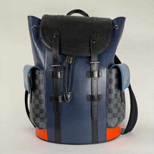 Louis Vuitton Epi Christopher Damier Cobalt Backpack