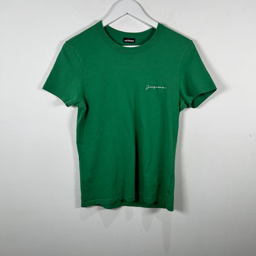 Jacquemus Green Cursive Logo T-Shirt Size M