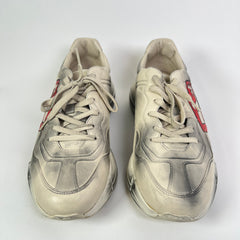 Gucci Mouth Print Distressed Calfskin Rhyton Sneaker