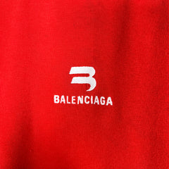 Balenciaga Red Sporty B Shrunken Tee Size L