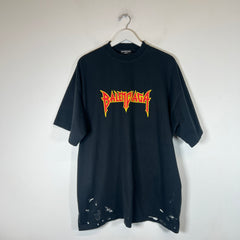 Balenciaga Black Metal Logo T-Shirt Size 2