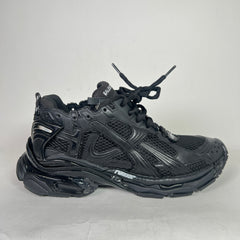Balenciaga Matte Black Mesh Runners