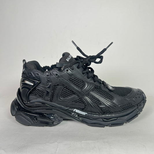 Balenciaga Matte Black Mesh Runners