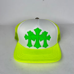Chrome Hearts Neon Green Cemetery Patch Trucker Hat