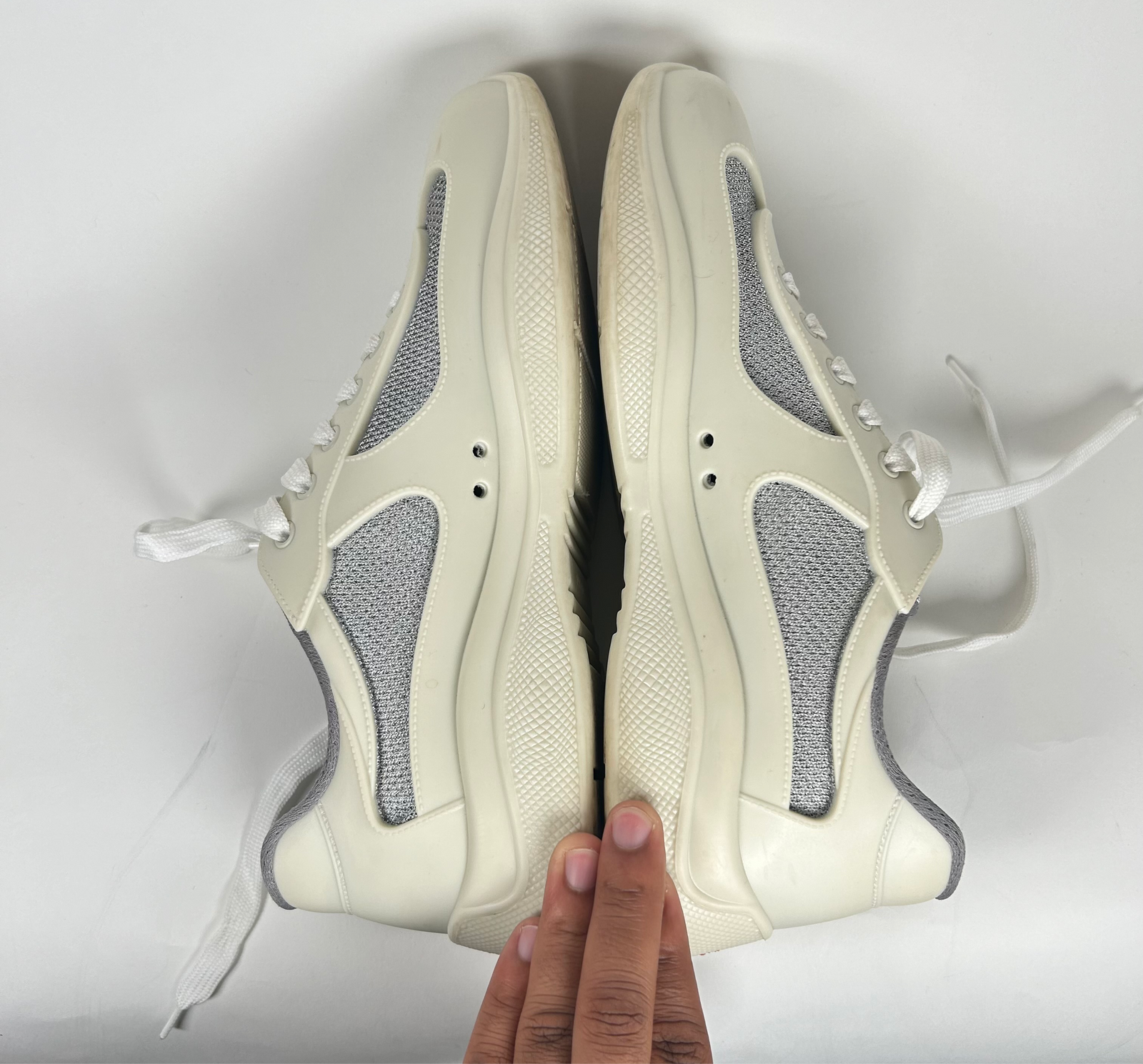 Prada Beige Rubber America Cups Size 42