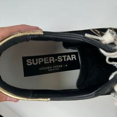 Golden Goose Black Superstar Leather Sneakers Size 41