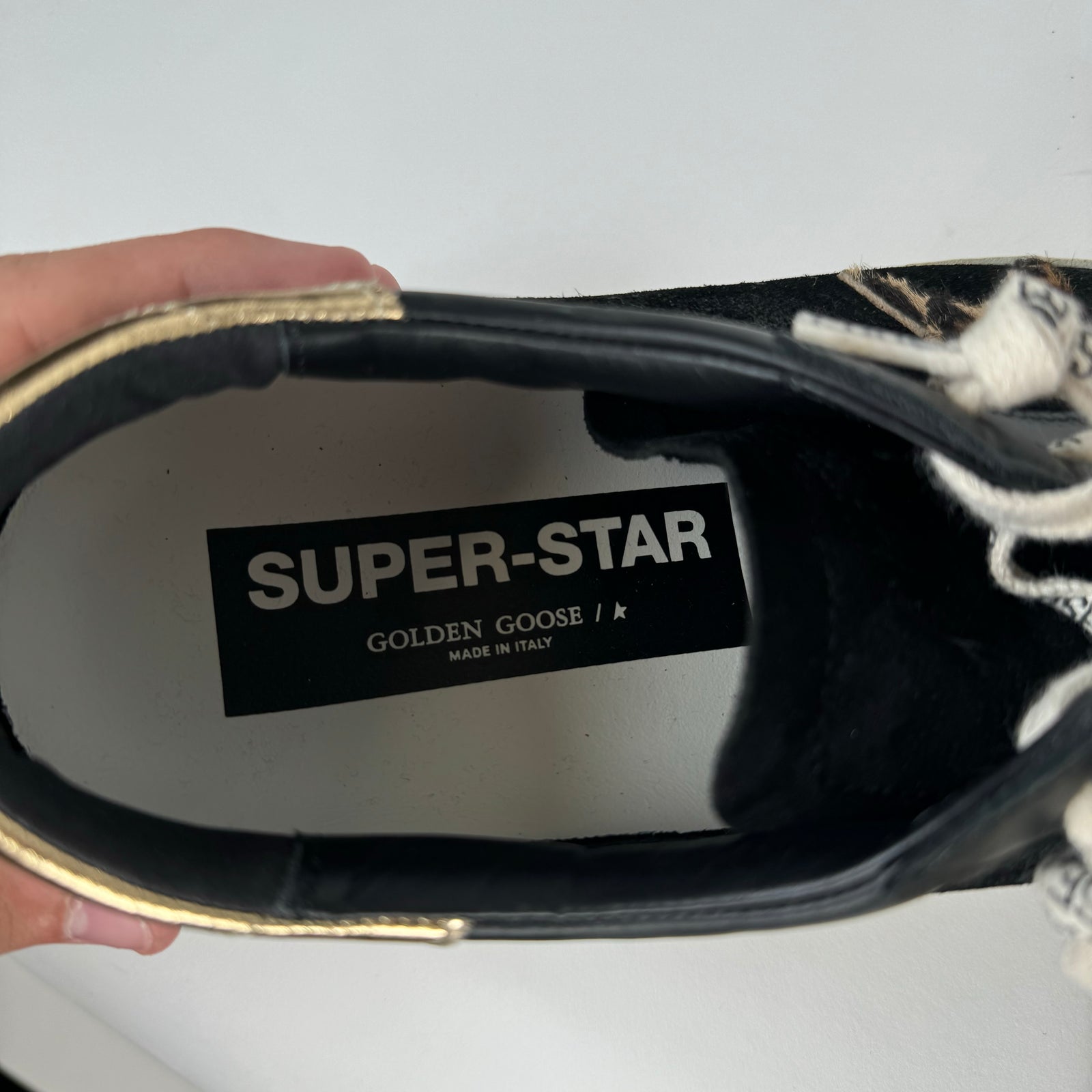 Golden Goose Black Superstar Leather Sneakers Size 41