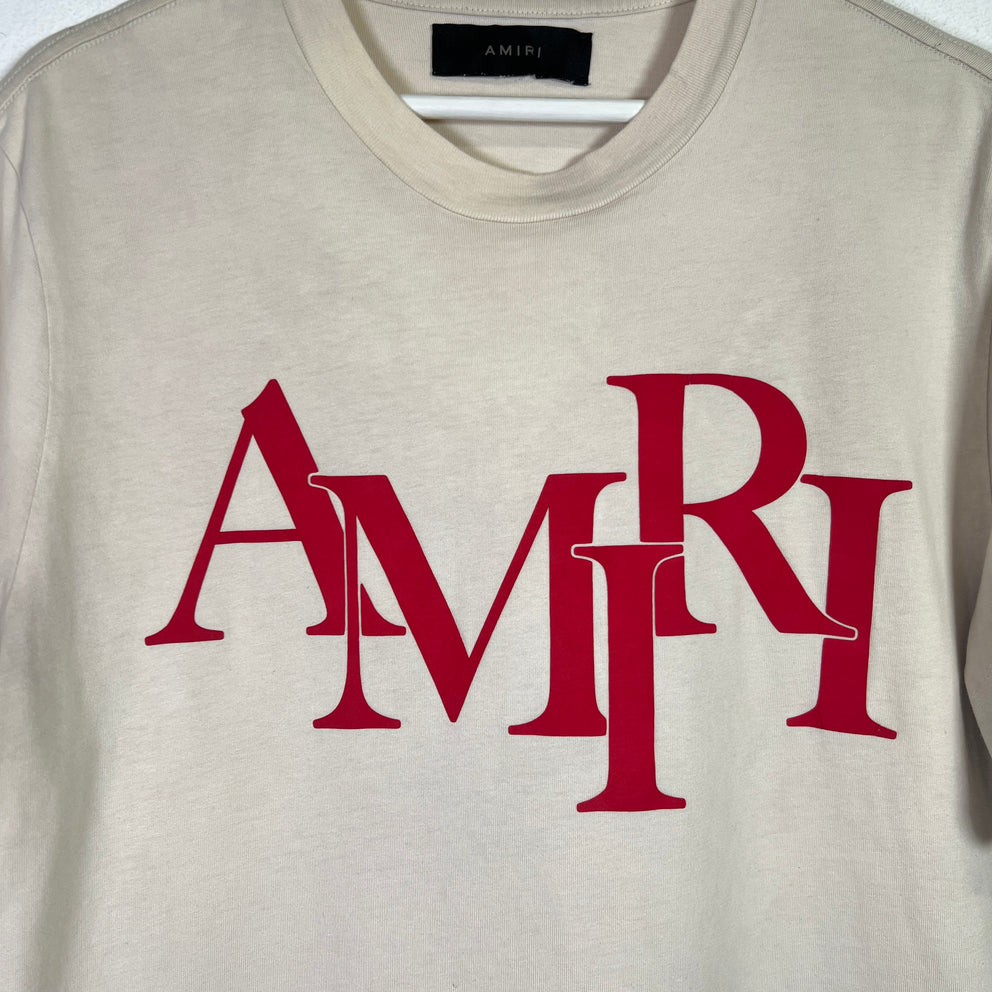 Amiri Staggered Logo T-Shirt