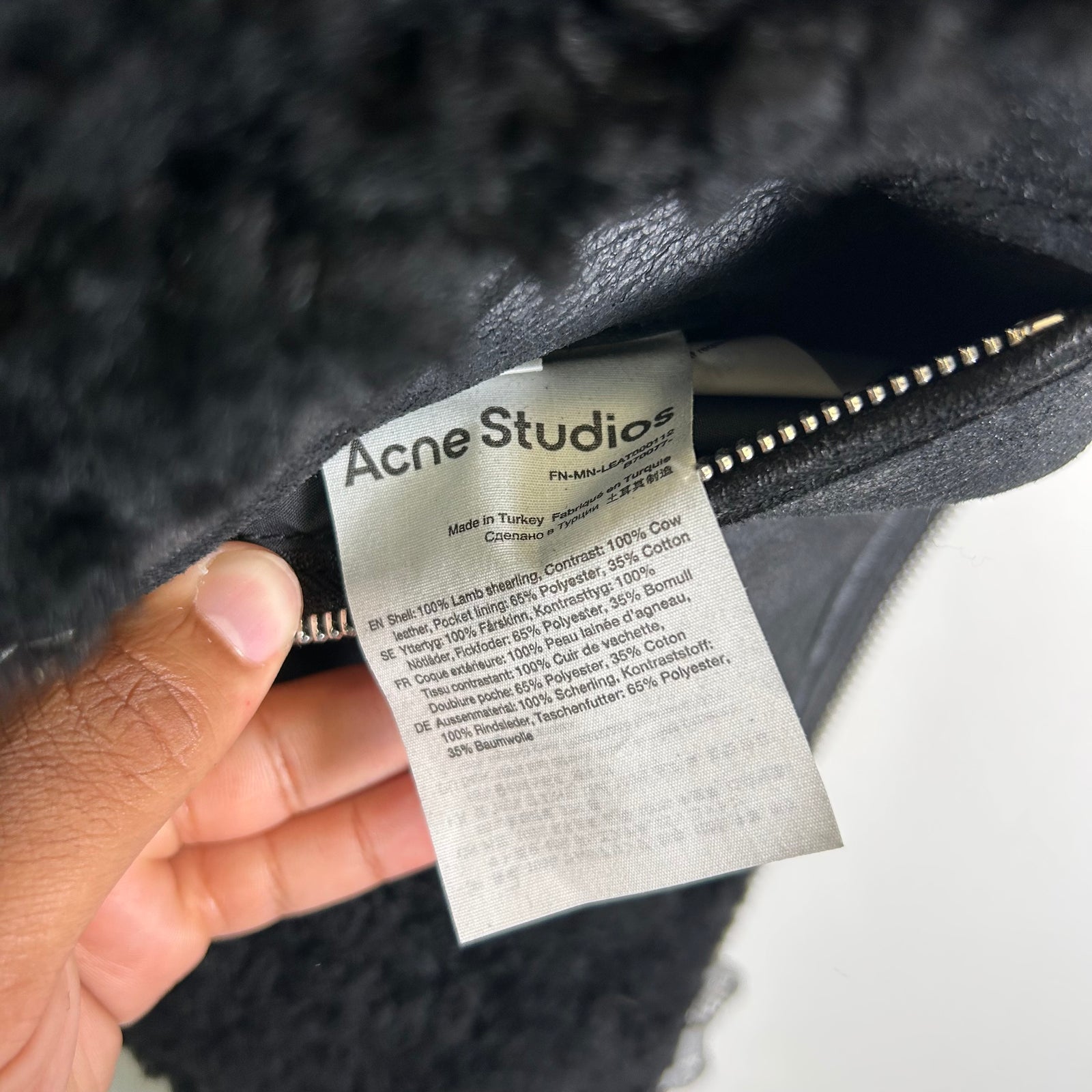 Acne Studios Ian Shearling Leather Jacket