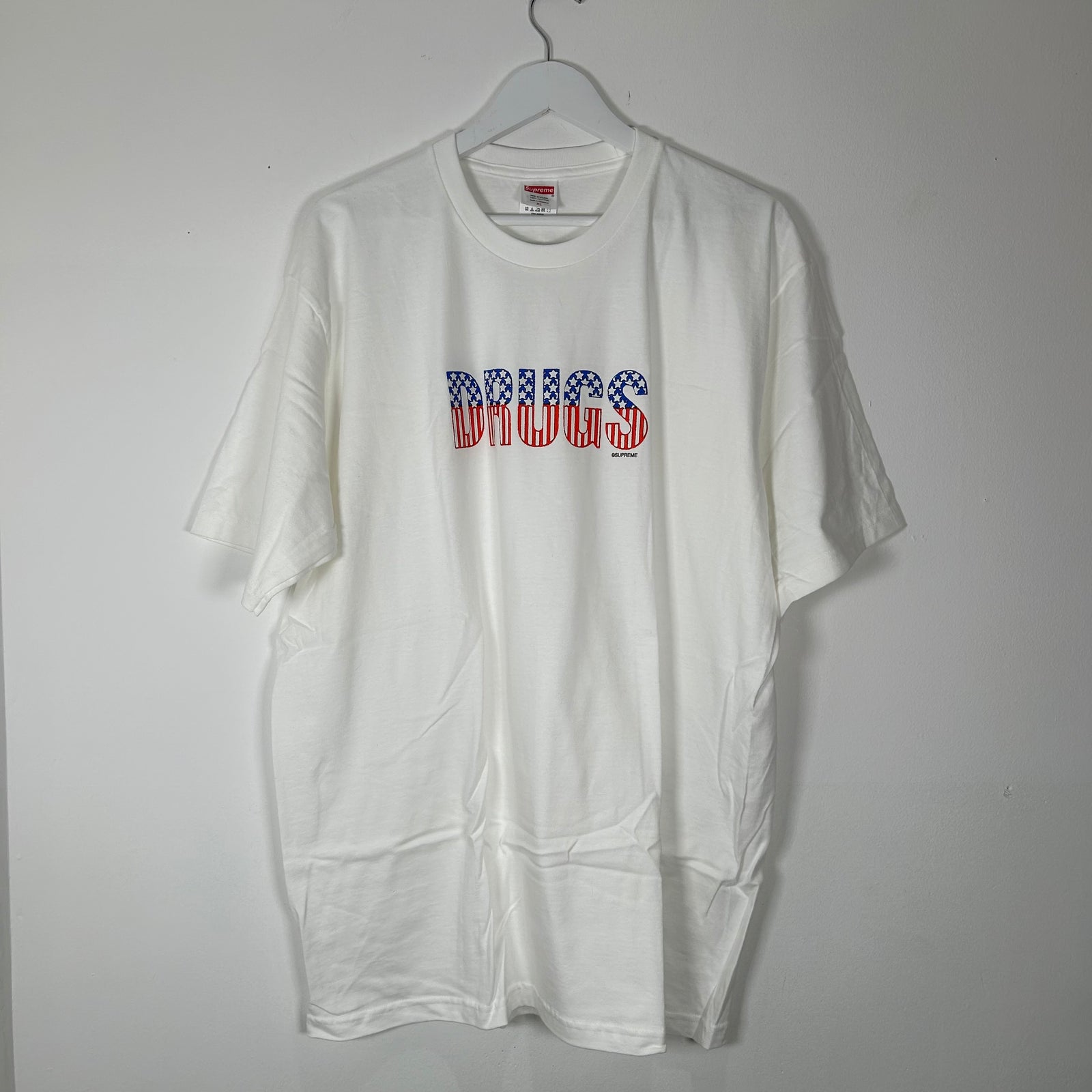 Supreme 'Drugs' American Flag T-Shirt Size XL