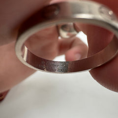 Cartier 18K White Gold Small Love Ring Size 10