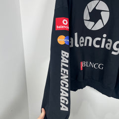 Balenciaga Black 'Top League' Hoodie Size 3
