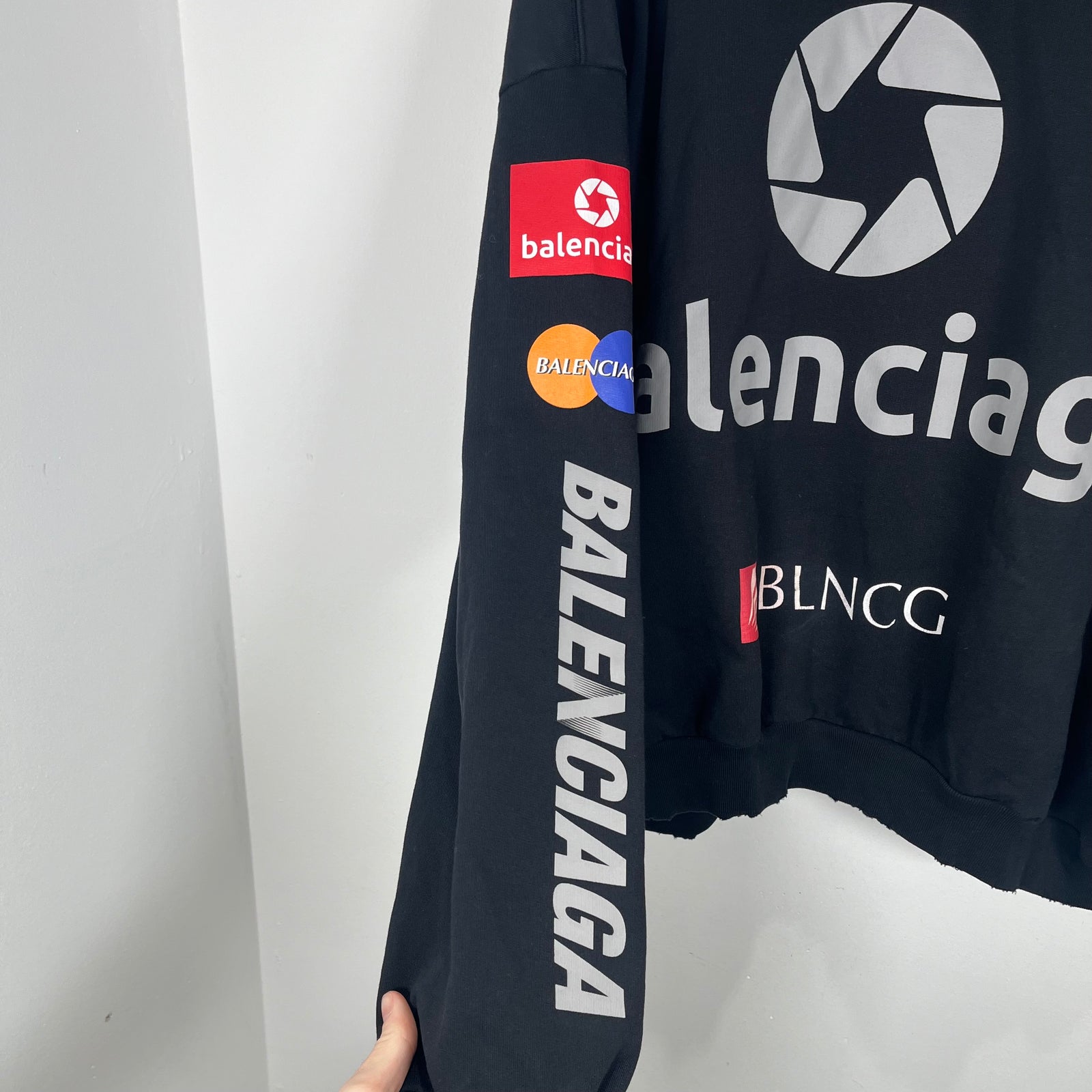 Balenciaga Black 'Top League' Hoodie Size 3