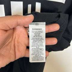 Burberry Black Veritcal Logo Tee Size M