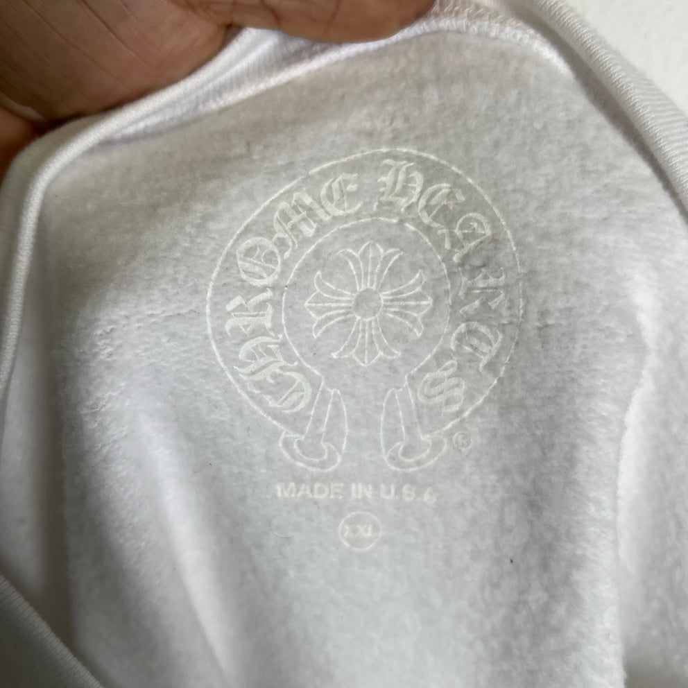 Chrome Hearts White 'Love You' Floral Crewneck Size XXL