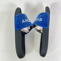 Givenchy Blue Velvet Printed Sandals