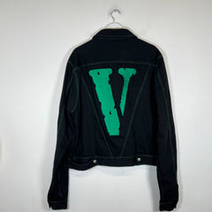 Vlone Black/Green Friends Denim Jacket Size XL