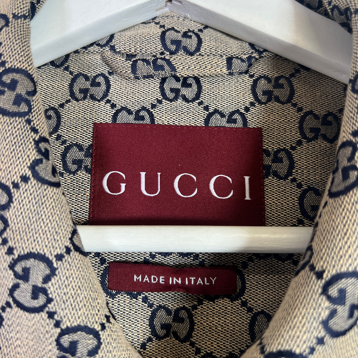 Gucci GG Monogram Four-Pocket Linen-Blend Light Jacket