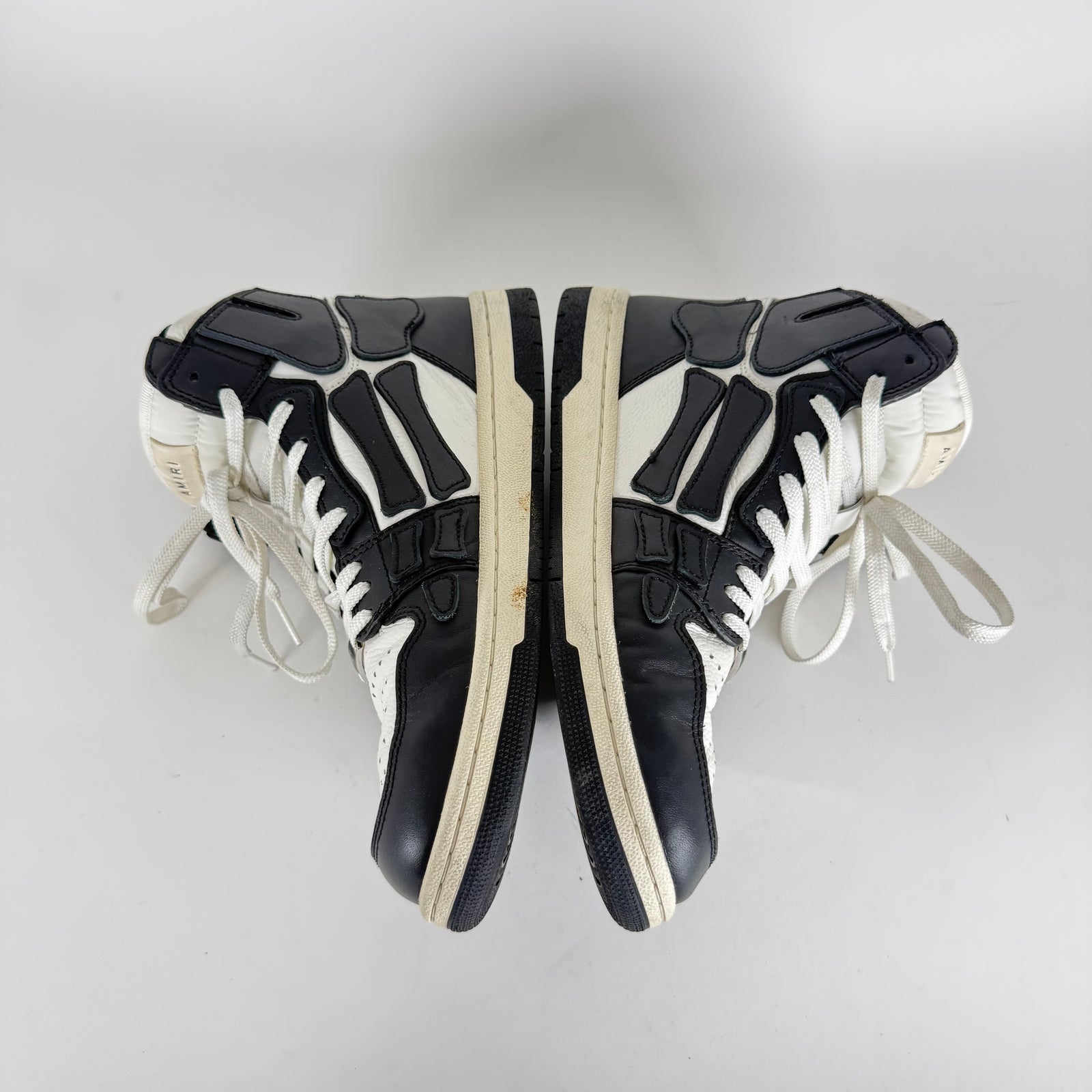 Amiri Black/White Skeleton High-Top Sneakers Size 8