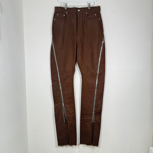 Rick Owens FW23 Luxor Brown Banana Cuts Size 32