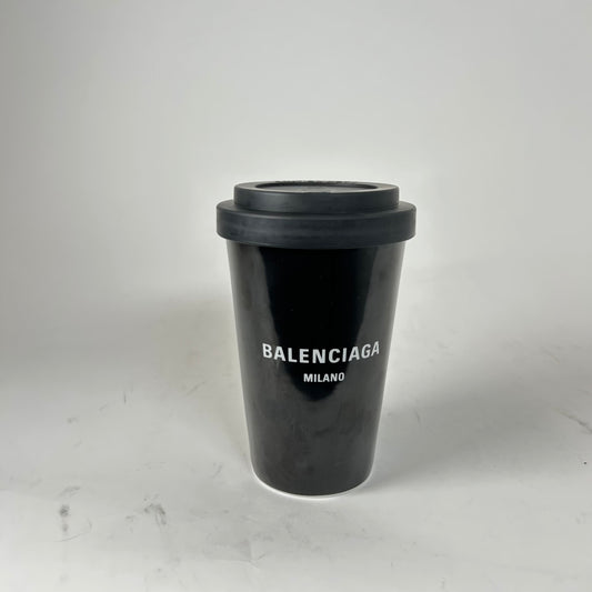 Balenciaga Black Logo Porcelain Coffee Cup