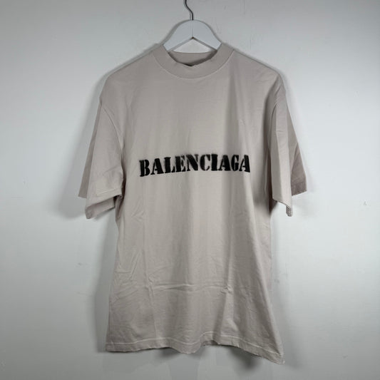 Balenciaga Stencil Spell Out Logo Graphic Size XS