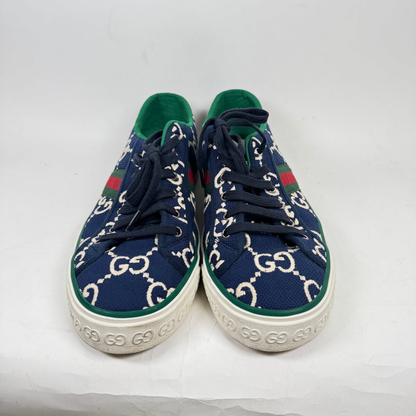 Gucci Ink Blue Tennis 1977 Sneaker Size GG 12