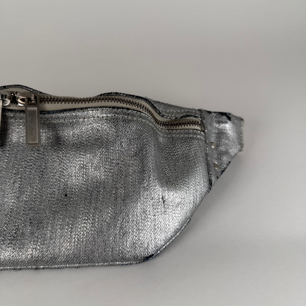 Rick Owens Waxed Metallic Belt Bag