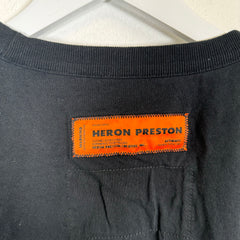 Heron Preston Black Law Tee Size L