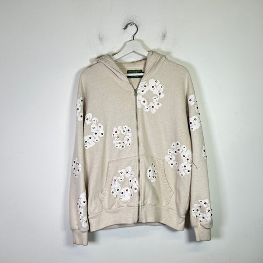 Denim Tears Rhinestone Wreath Zip-Up Hoodie