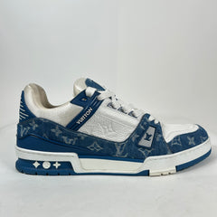 Louis Vuitton Blue Denim Monogram Trainer Size LV 10