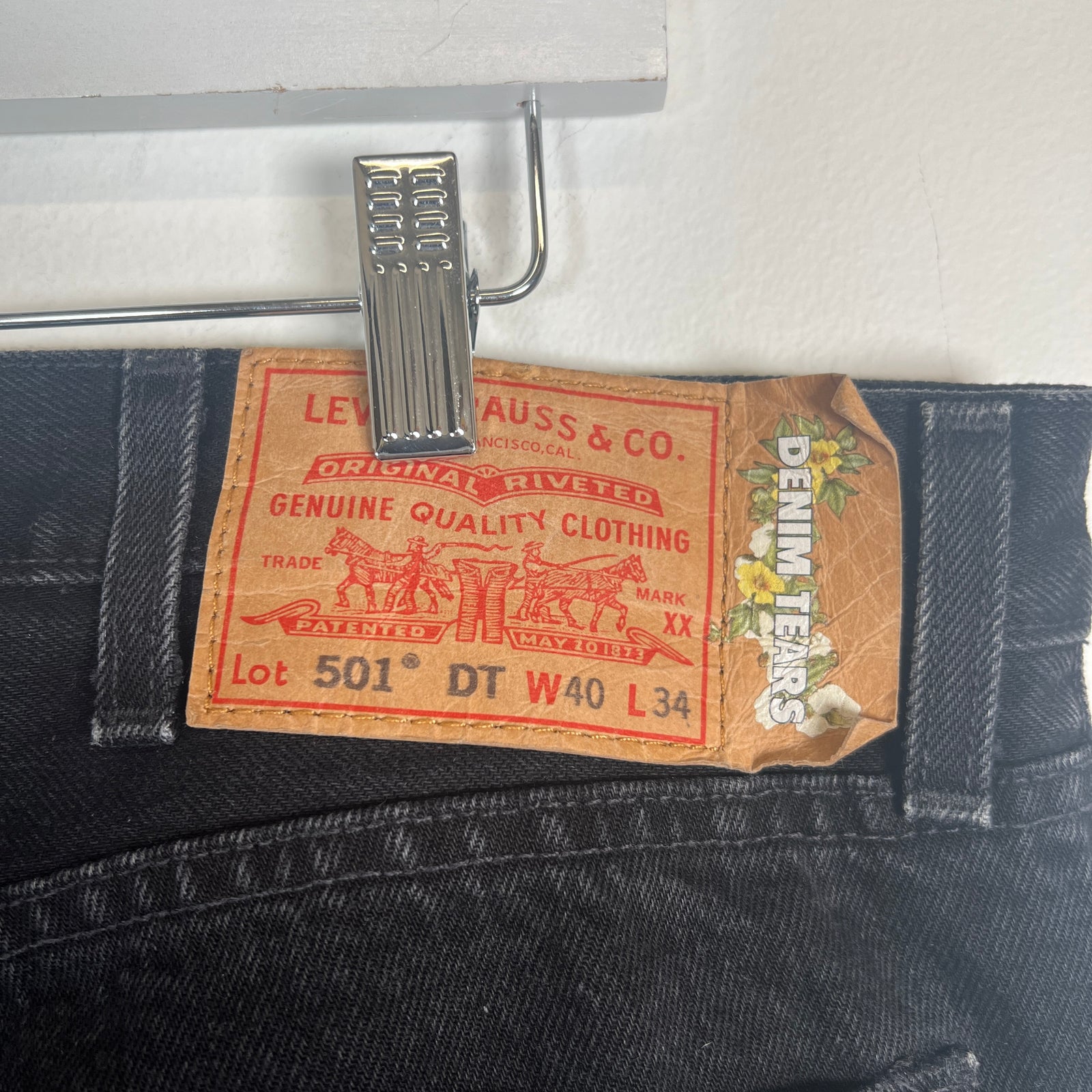 Denim Tears Black Wreath Jeans Size 40