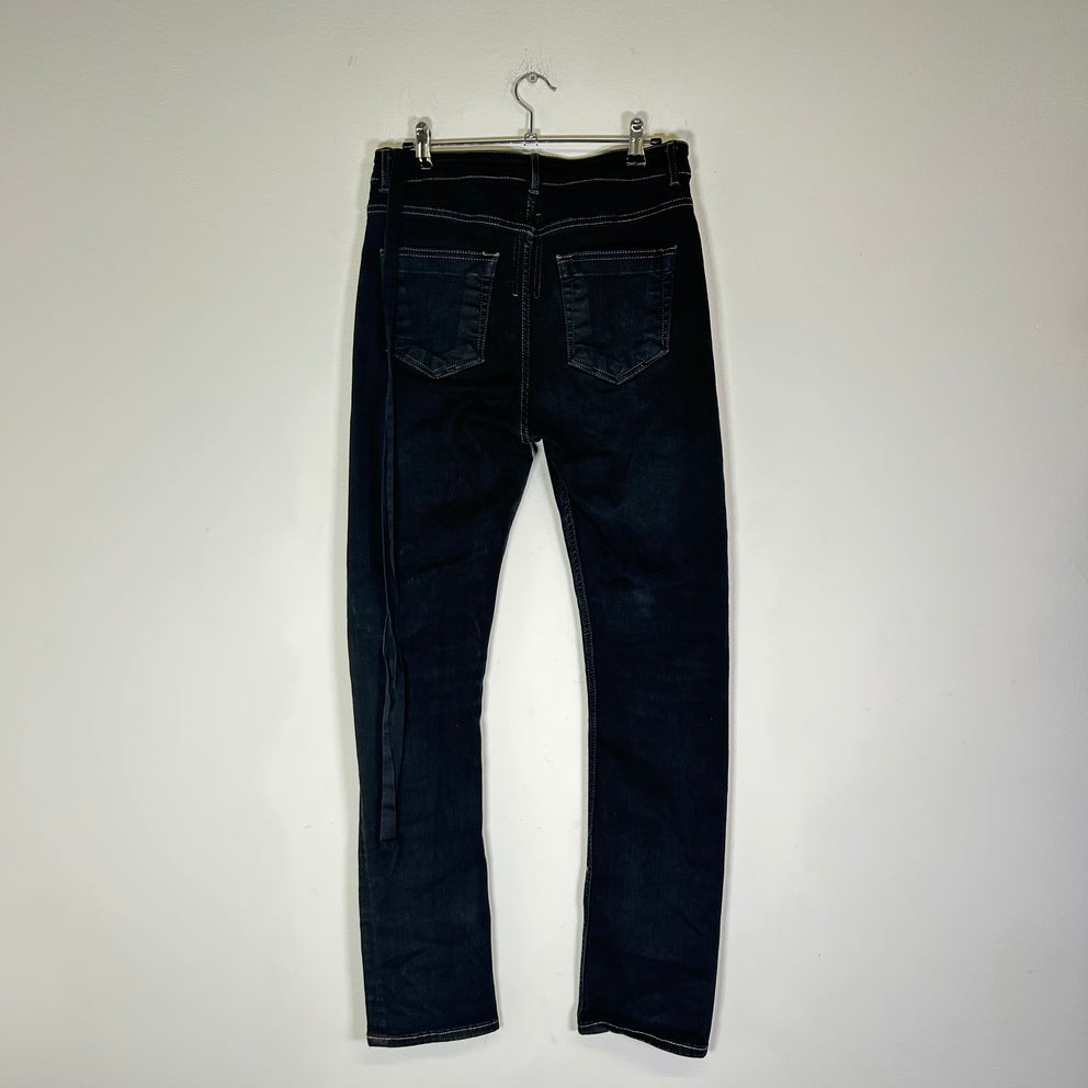 Rick Owens Drkshdw Black Detroit Cut Jeans Size 29