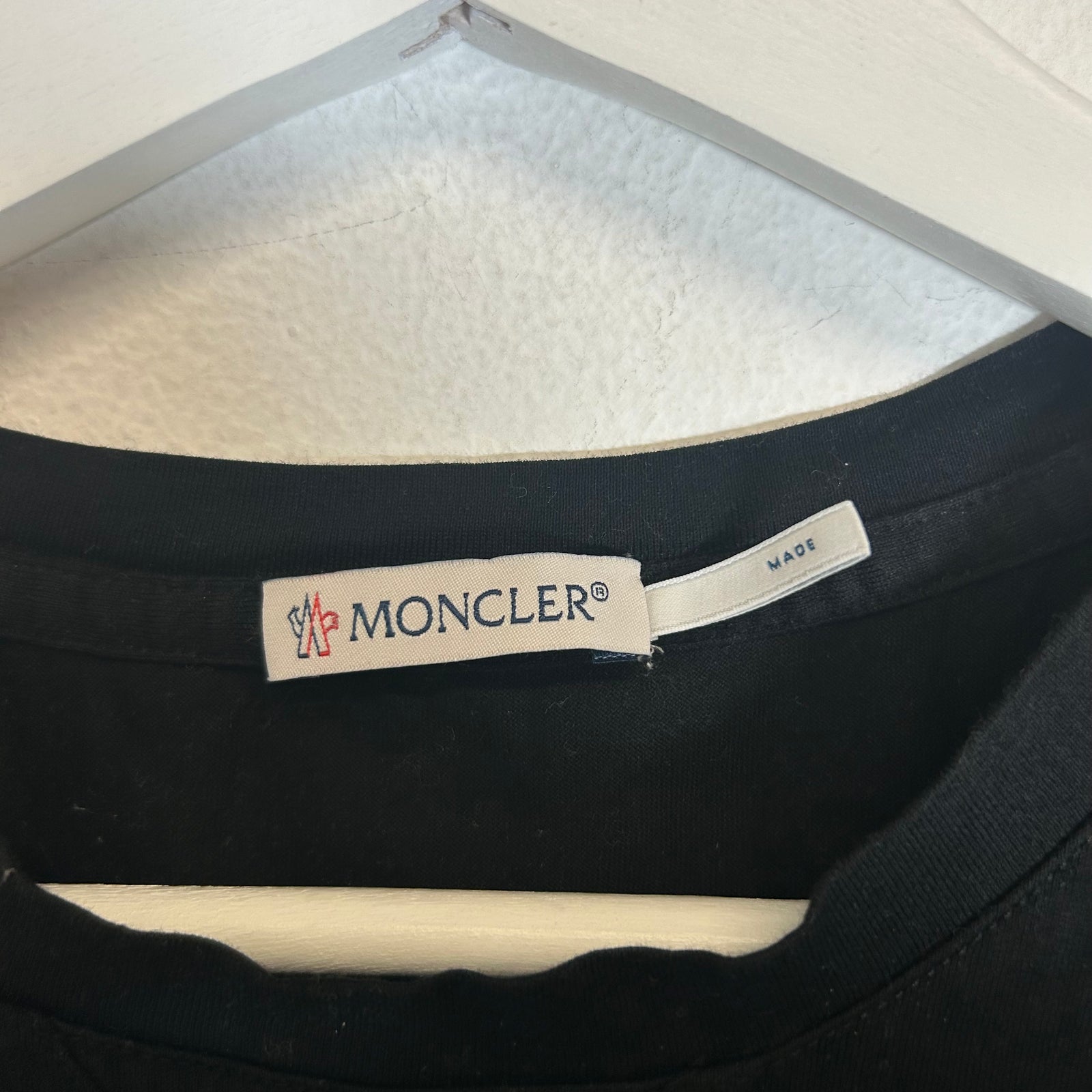 Moncler Black Patch Logo T-shirt Size M