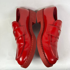 Prada Red Chocolate Loafers