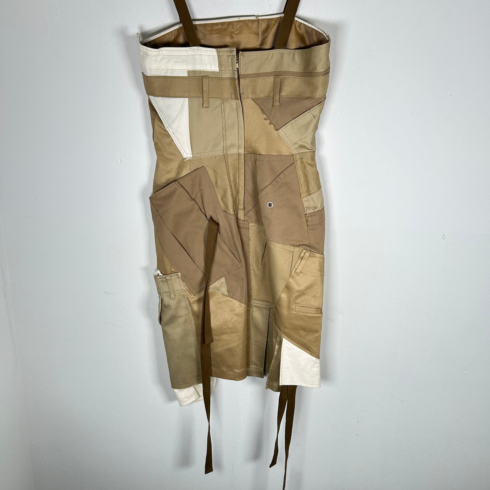 Junya Watanbe CDG Khaki Patchwork Dress Size S