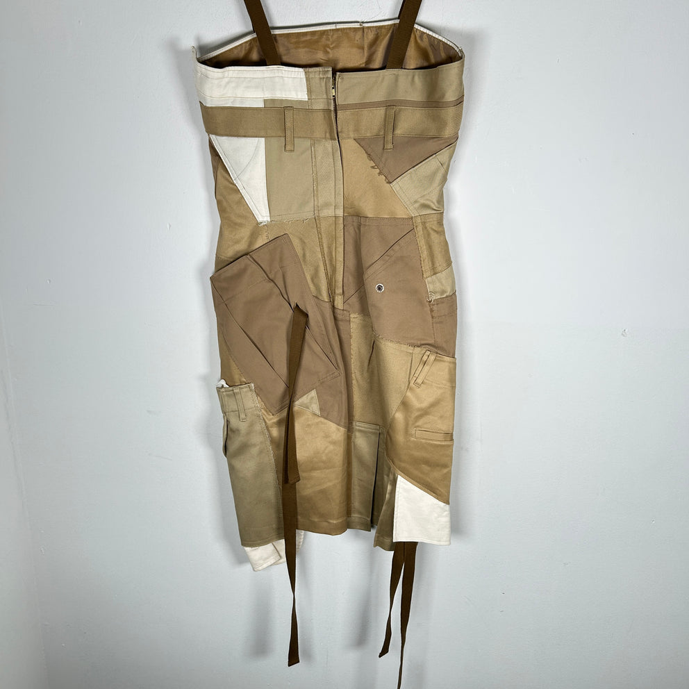 Junya Watanbe CDG Khaki Patchwork Dress Size S