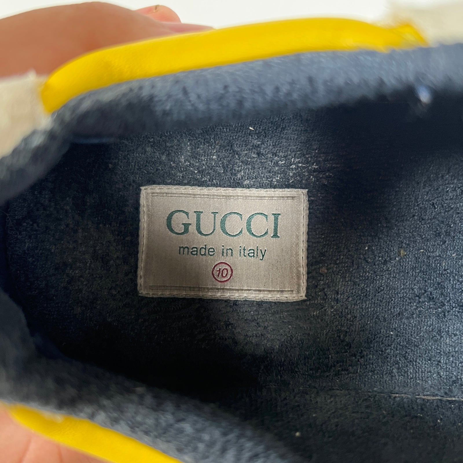 Gucci Rython GG White/Blue Sneakers Size 10