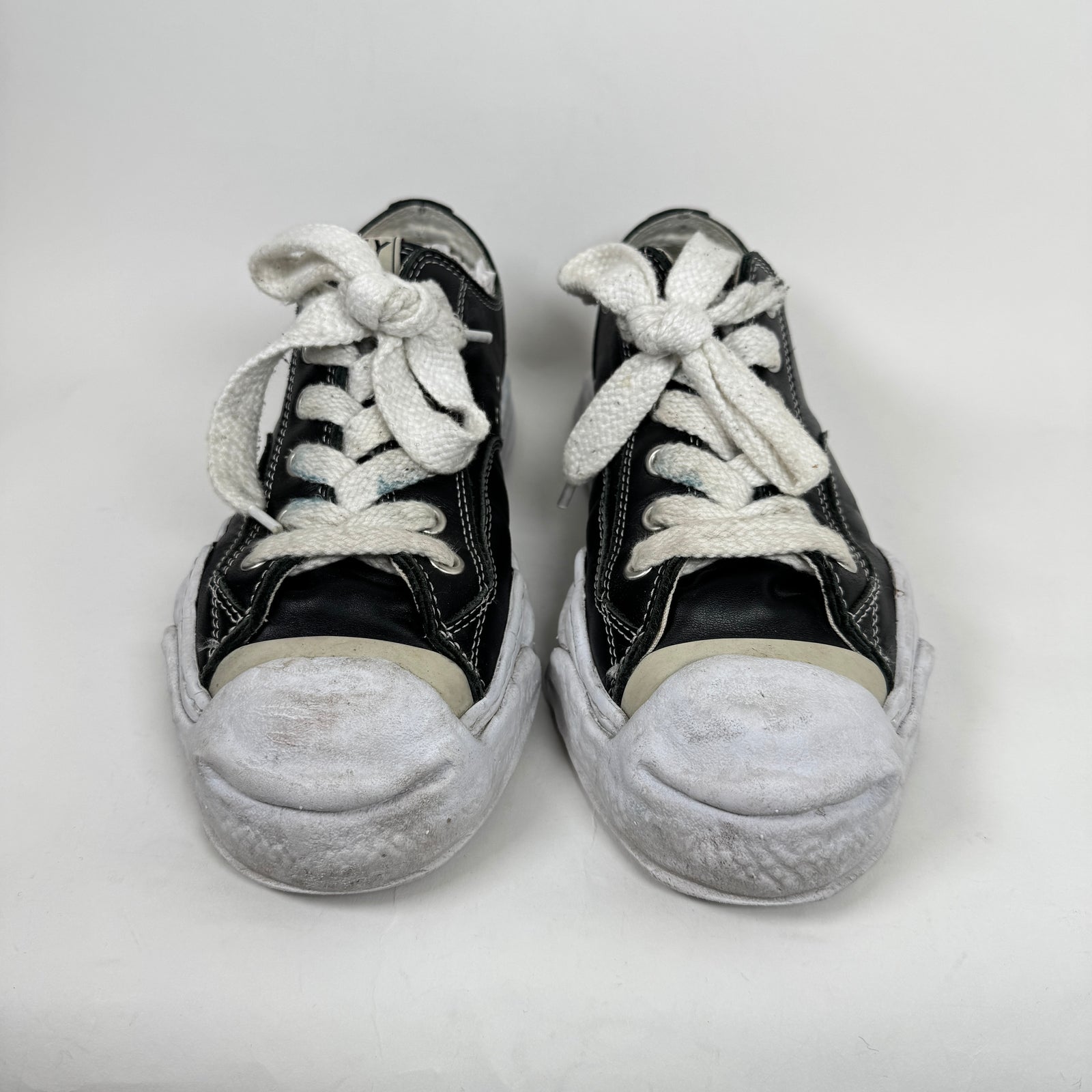 MMY Black Leather Peterson Sneaker Size 43