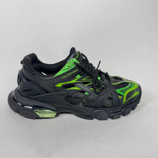 Balenciaga Black/Lime Green Track 2 Sneaker Size 40