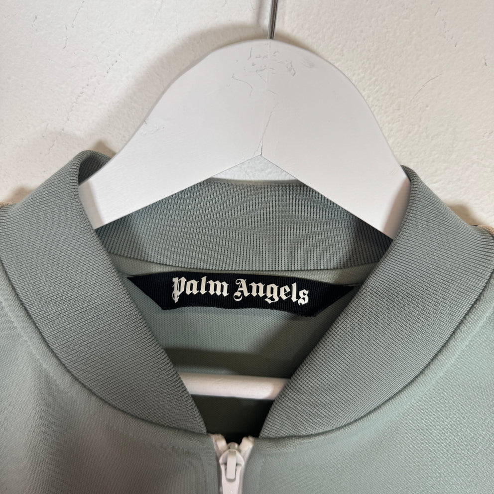 Palm Angels Greyish Blue Track Bomber Jacket Size M