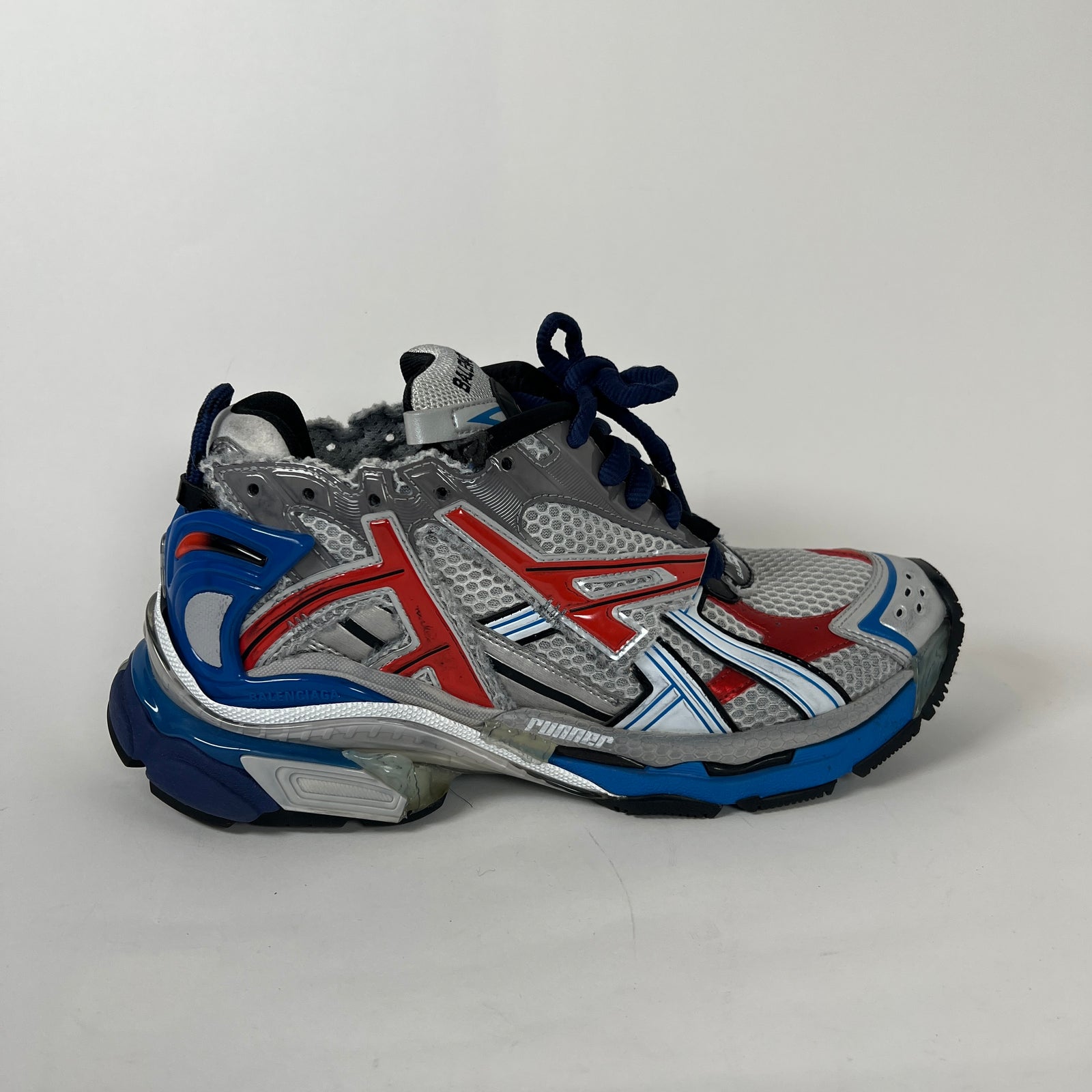 Balenciaga Red/Blue Runner Sneakers Size 40