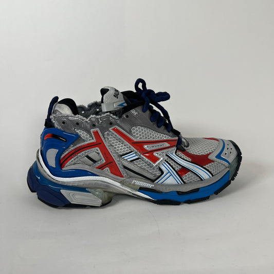 Balenciaga Red/Blue Runner Sneakers Size 40