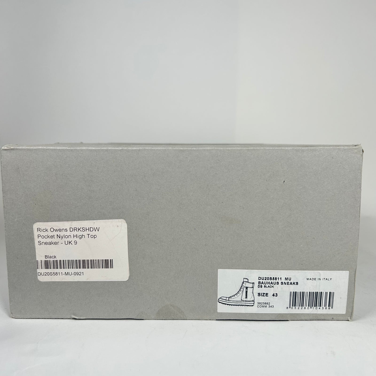 Rick Owens Black Cargo Ramones Size 10