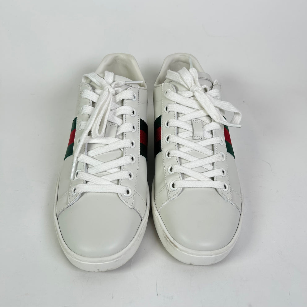 Gucci Web Ace Leather Sneaker