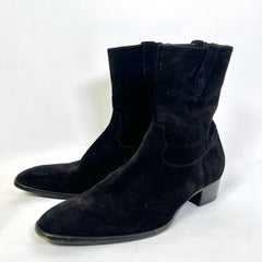 Saint Laurent Black Jodhpur Suede Boots Size 45
