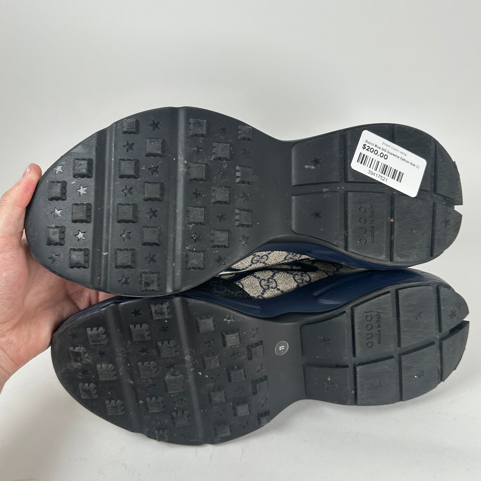 Gucci Blue GG Supreme Rython Size 11