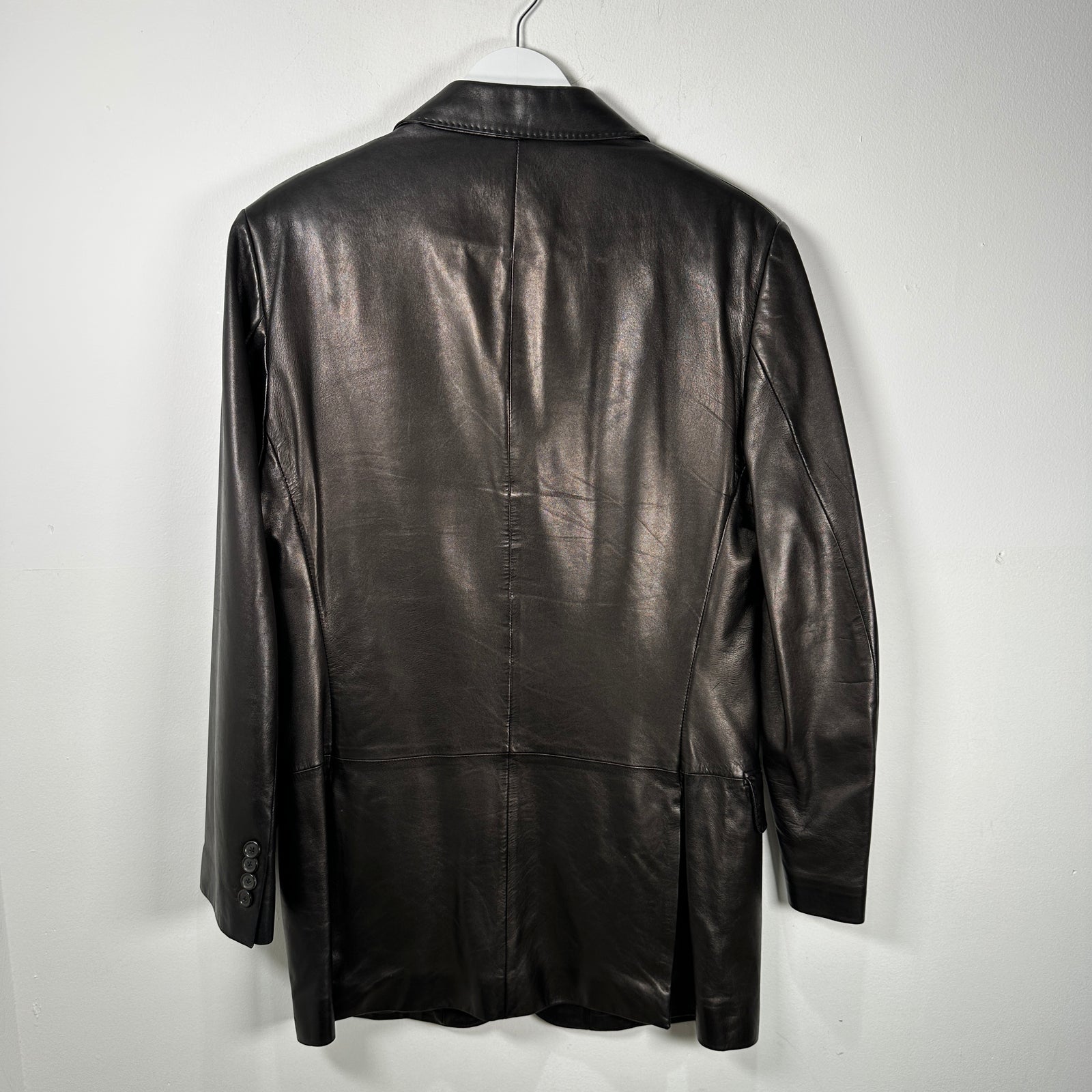 Ralph Lauren Purple Label Lambskin Leather Blazer Size 42R