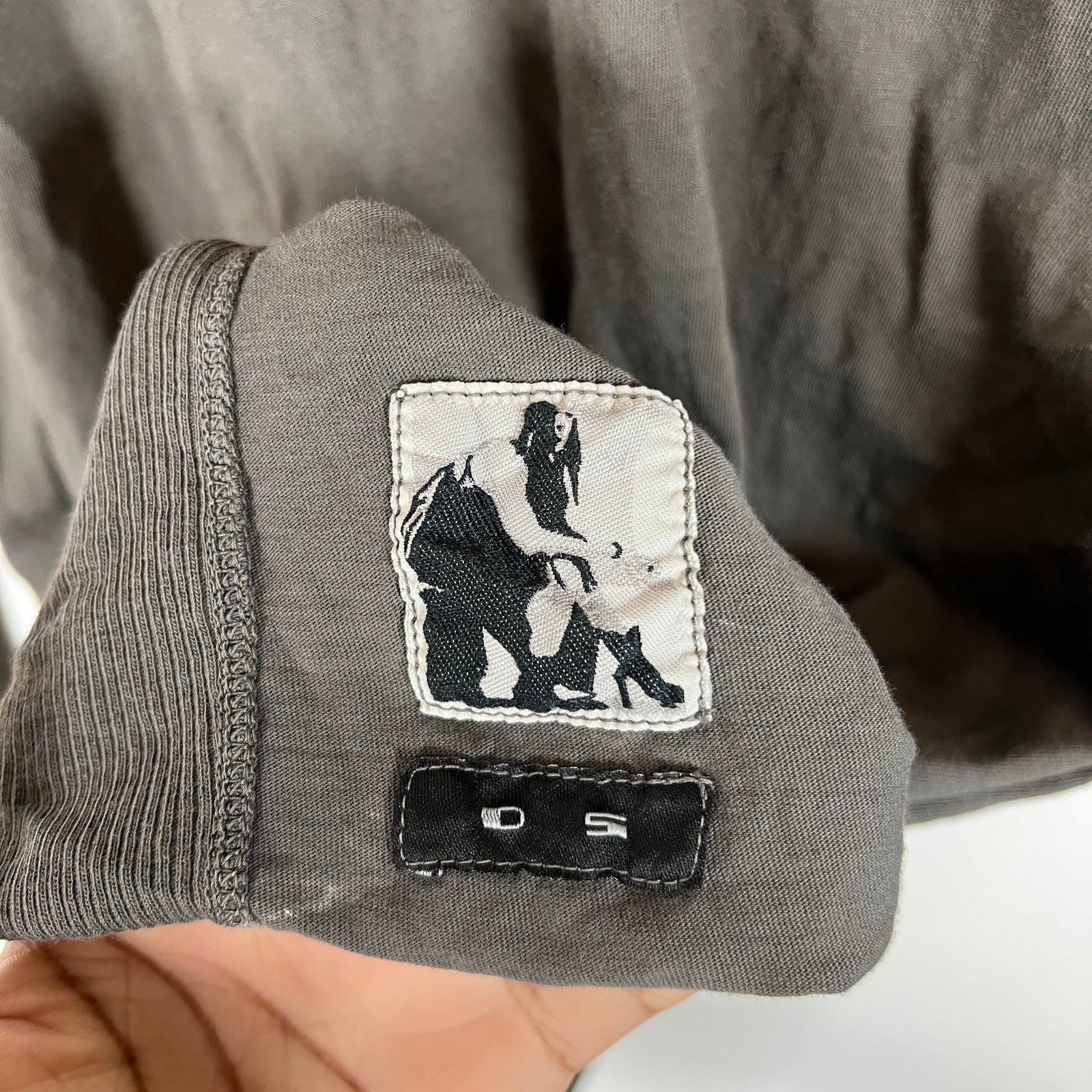 Rick Owens Drkshdw Dark Dust Ribbed Longsleeve Size M